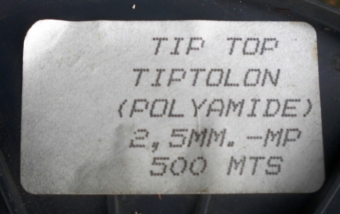 tiptolon2,5mm/500mtr.               zilver-grijs