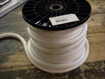 NYLON 12mm/30mtr.            gevlochten - wit